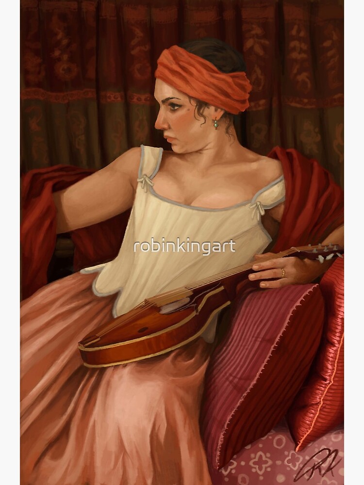 Girl with the Mandolin by robinkingart