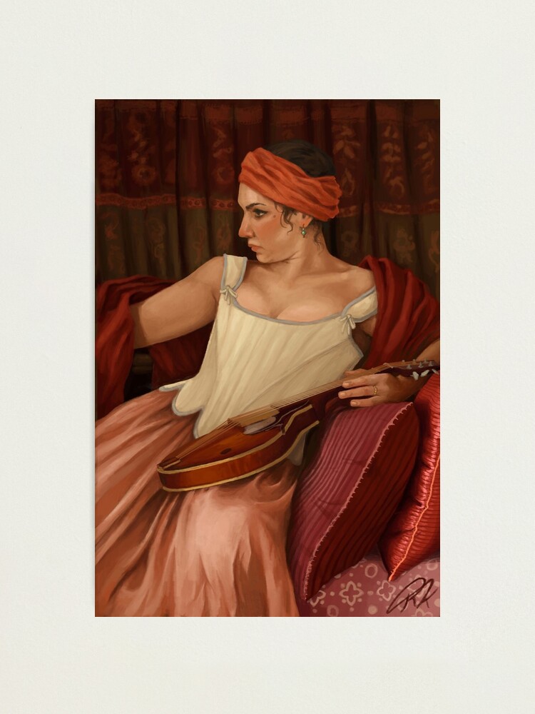 Alternate view of Girl with the Mandolin Photographic Print