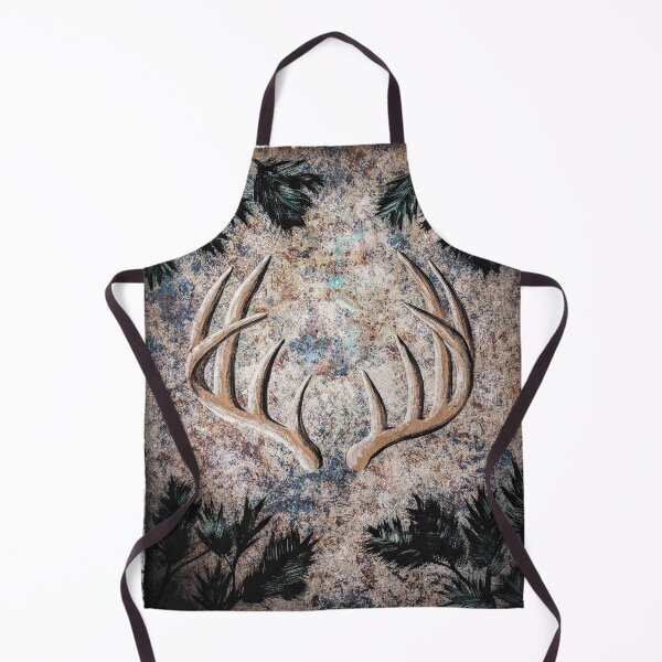 Item preview, Whitetail Deer Antlers with Pine Branch Accents designed and sold by SistersInArtN.