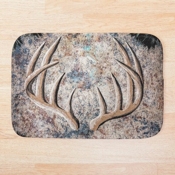 Item preview, Whitetail Deer Antlers with Pine Branch Accents designed and sold by SistersInArtN.