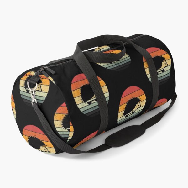 Vintage Retro Sunset Hedgehog Funny Birthday animal lover Duffle Bag