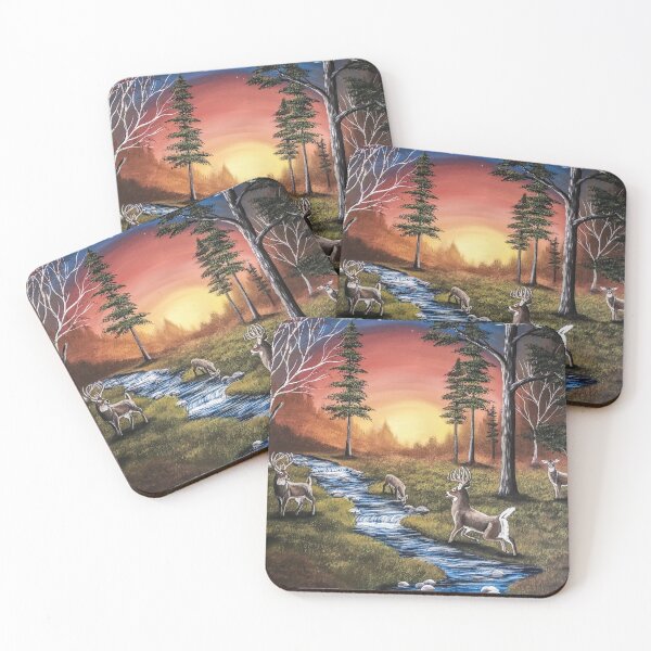 Item preview, Deer Along the Riverbank designed and sold by SistersInArtN.