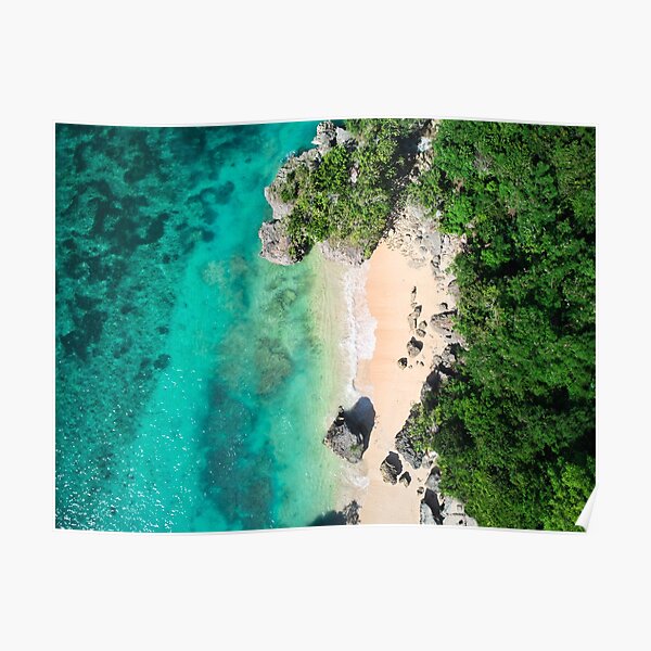 Blue ocean beach Poster