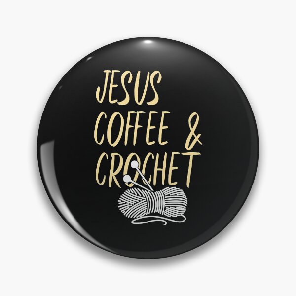 Item preview, I Love Jesus Coffee Crochet T-shirt Mom Knitting Knit Yarn designed and sold by Borhala23234.