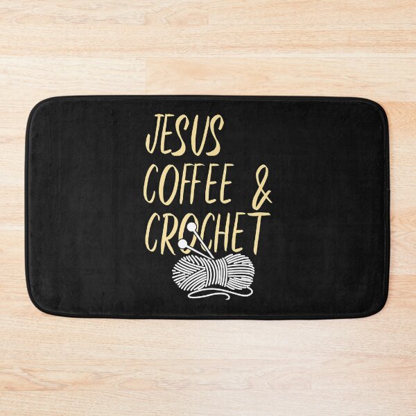 Item preview, I Love Jesus Coffee Crochet T-shirt Mom Knitting Knit Yarn designed and sold by Borhala23234.