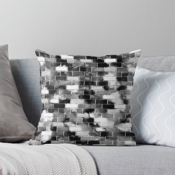 Item preview, BRICK WALL SMUDGED (Black, White & Grays)-(9000 x 9000 px) designed and sold by coloraddicted.