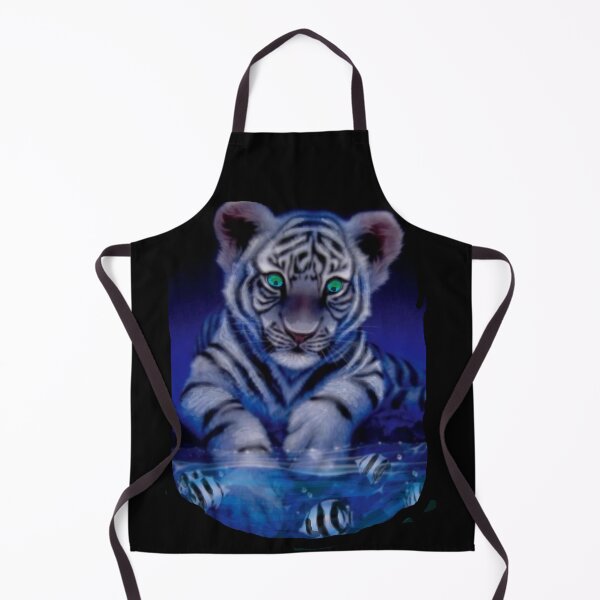 Item preview, BLACK LIGHT BLUE TIGER CUB AND FISH designed and sold by THE AMERICAN TEEVANGELIST.