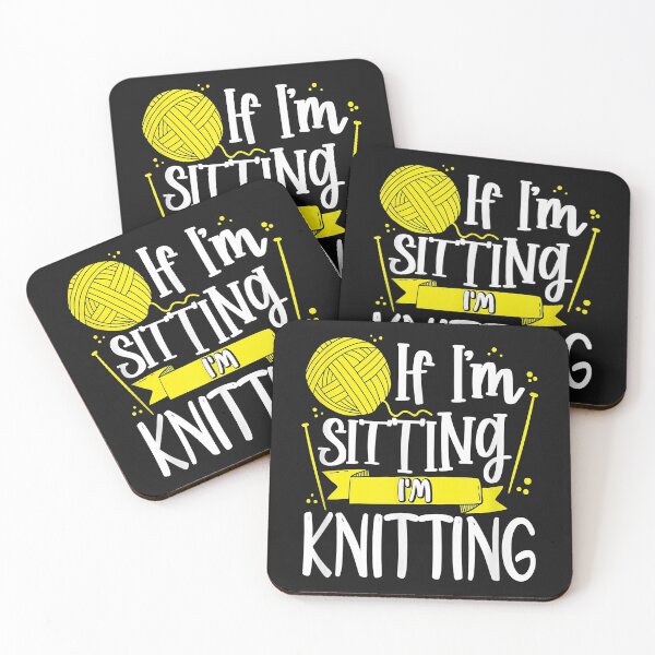 Item preview, If I'm Sitting I'm Knitting Funny Crochet Sewing Yarn Gift designed and sold by Borhala23234.