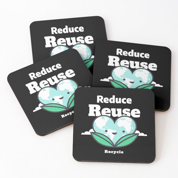 Item preview, Reduce, Reuse, Recycle Protect The Earth On Black Background designed and sold by UncleStuScience.