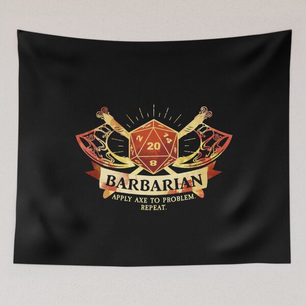 Item preview, Barbarian designed and sold by D20Tees.