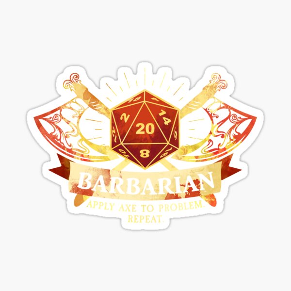 Item preview, Barbarian designed and sold by D20Tees.