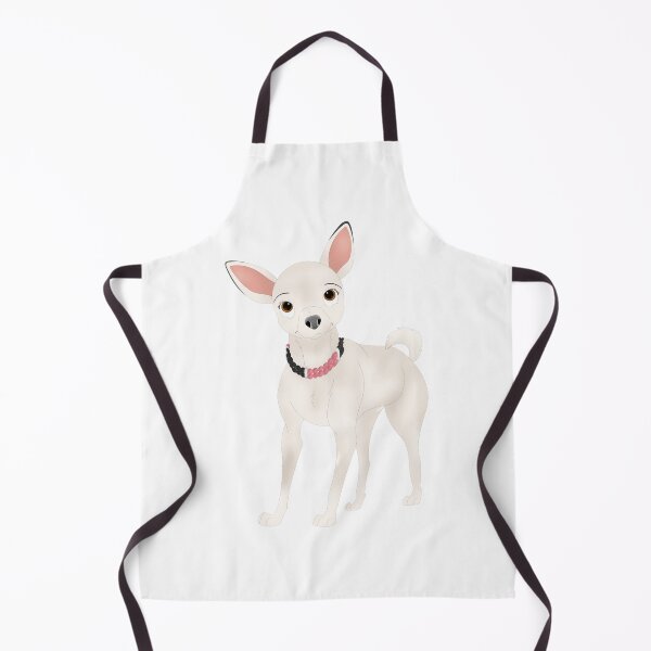 Item preview, Cartoony Chihuahua Wearing Necklace Illustration designed and sold by pawtraitdreams.