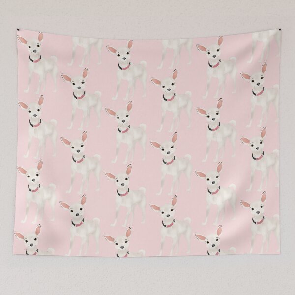 Item preview, Cartoony Chihuahua Wearing Necklace Illustration designed and sold by pawtraitdreams.