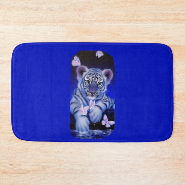 Item preview, BLACK LIGHT BLUE TIGER CUB  AND BUTTERFLIES designed and sold by THE AMERICAN TEEVANGELIST.