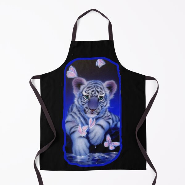 Item preview, BLACK LIGHT BLUE TIGER CUB AND BUTTERFLIES designed and sold by THE AMERICAN TEEVANGELIST.