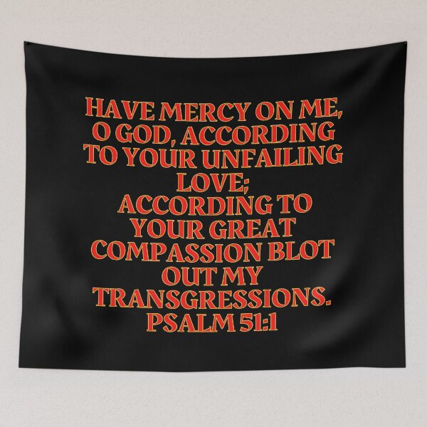 Item preview, Bible Verse Psalm 51:1 designed and sold by Prayingwarrior.