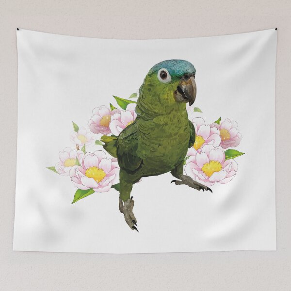 Item preview,  blue-crowned parrot designed and sold by obscurite.