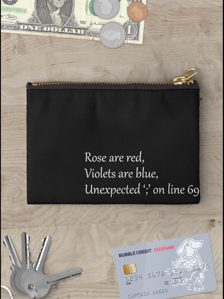 Thumbnail 3 of 4, Zipper Pouch, Syntax error designed and sold by DesignHub08.