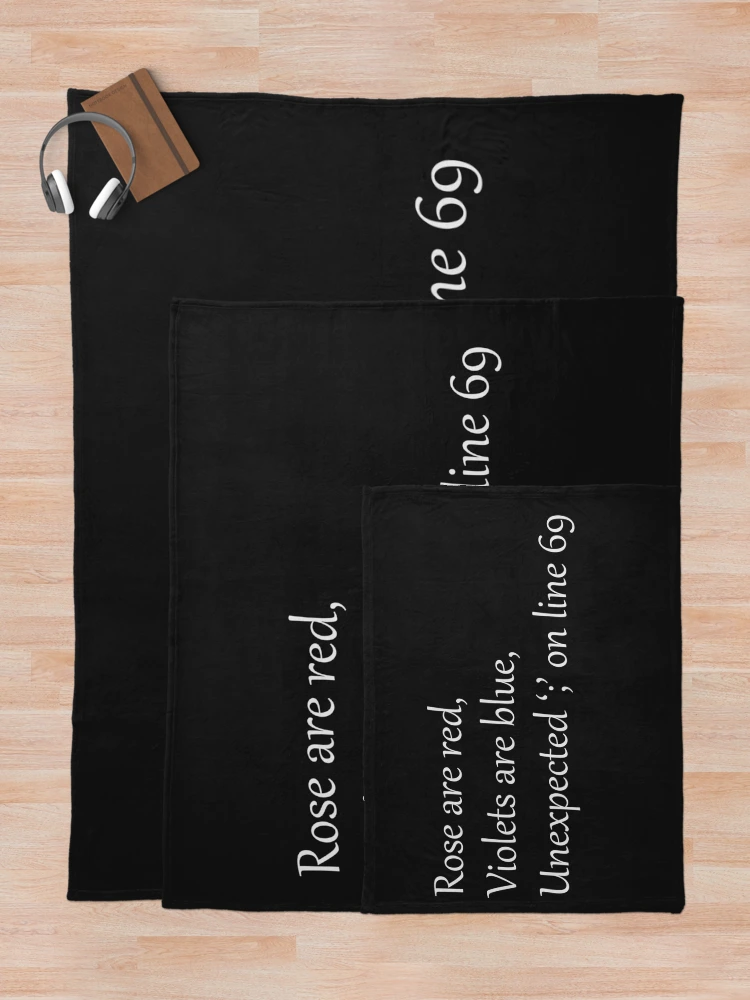 Thumbnail 5 of 6, Throw Blanket, Syntax error designed and sold by DesignHub08.