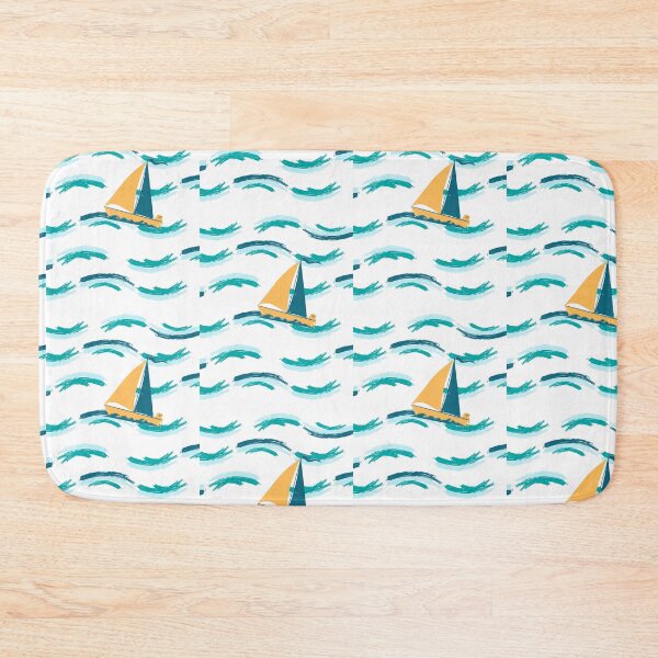 Item preview, Boat facing waves of sea water  designed and sold by Little Art Gallery.