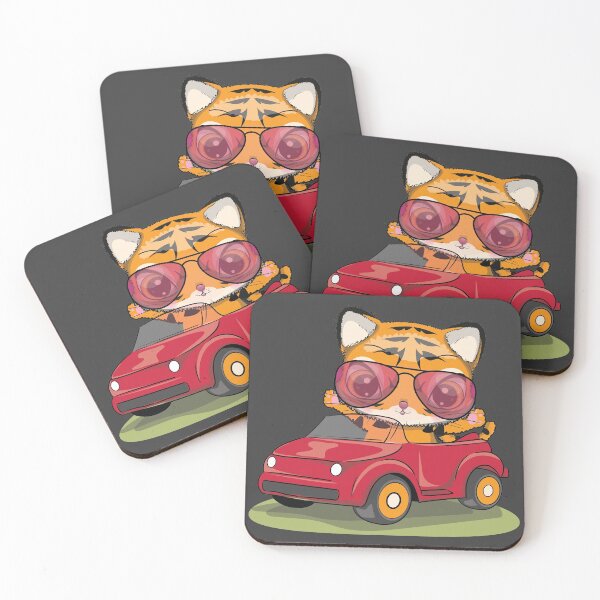 Item preview, Cute Little Kitten driving a Red Car designed and sold by Kids-Playground.