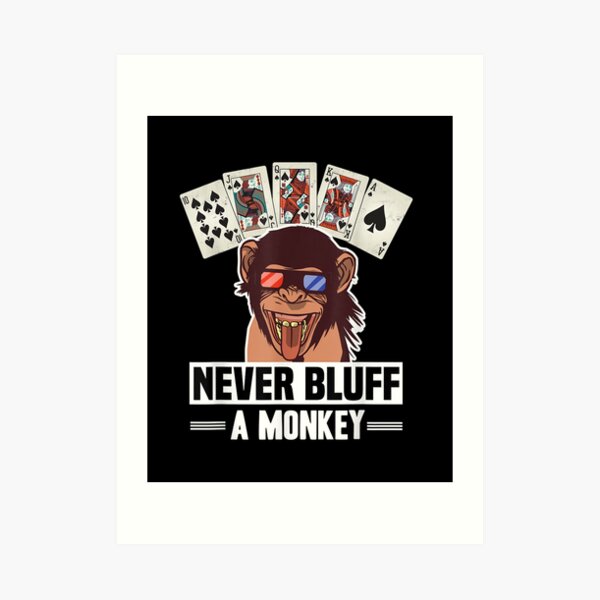 Monkey Poker Wall Art Redbubble