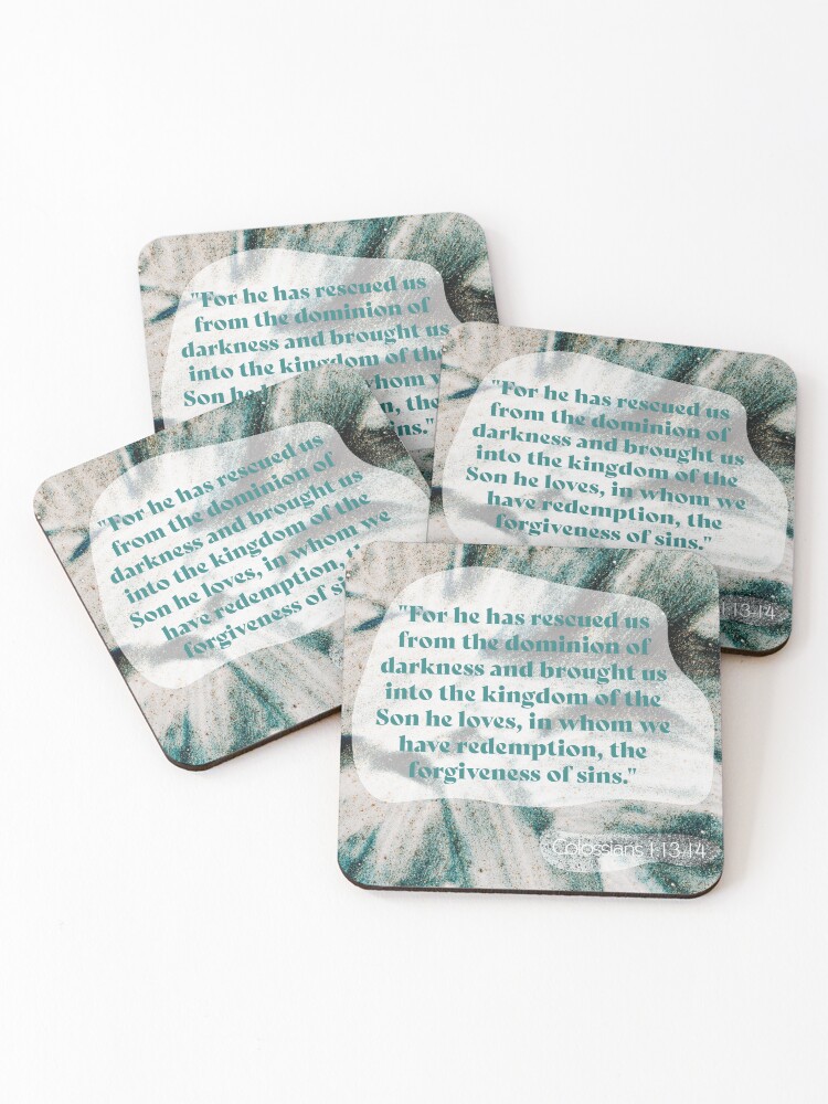 Thumbnail 1 of 5, Coasters (Set of 4), Sandy Scripture designed and sold by chaseekraft.