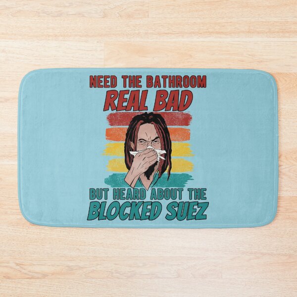 Item preview, Funny pun, parody, ever given, evergreen, suez canal, sewers, suez blocked, toilet humour, dad joke, trade disaster, 2021, out of order designed and sold by Ransyn Art.