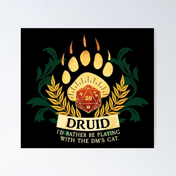 Item preview, Druid designed and sold by D20Tees.
