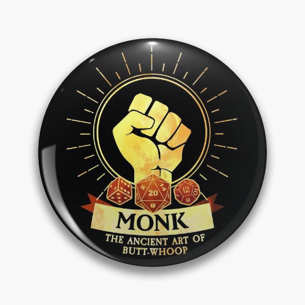 Item preview, Monk designed and sold by D20Tees.