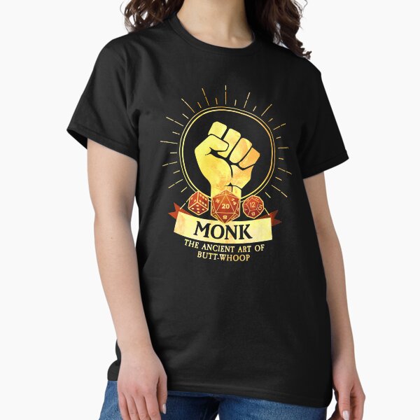 Item preview, Monk designed and sold by D20Tees.