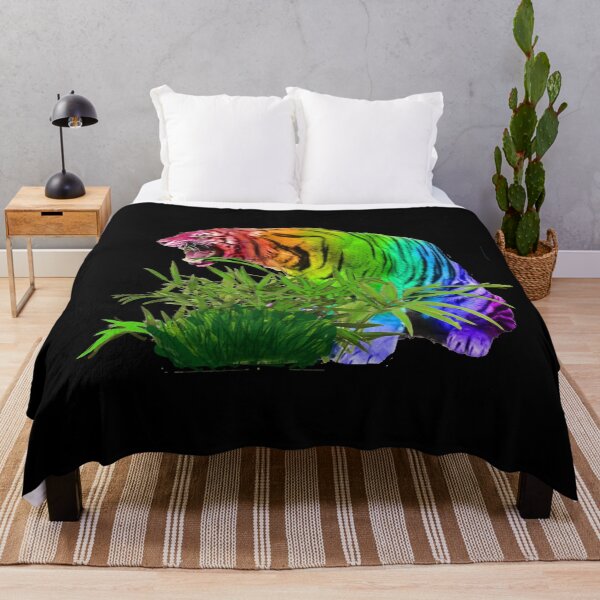 Item preview, RAINBOW TIE DYED TIGER designed and sold by THE AMERICAN TEEVANGELIST.