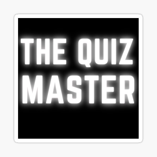 The Quiz Master Sticker