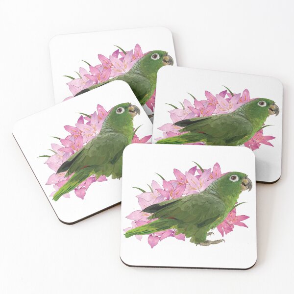 Item preview, blue-crowned parrot designed and sold by obscurite.