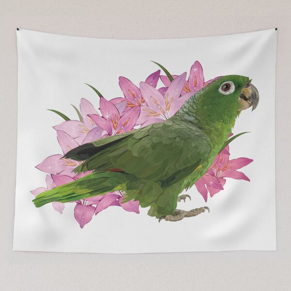 Item preview, blue-crowned parrot designed and sold by obscurite.