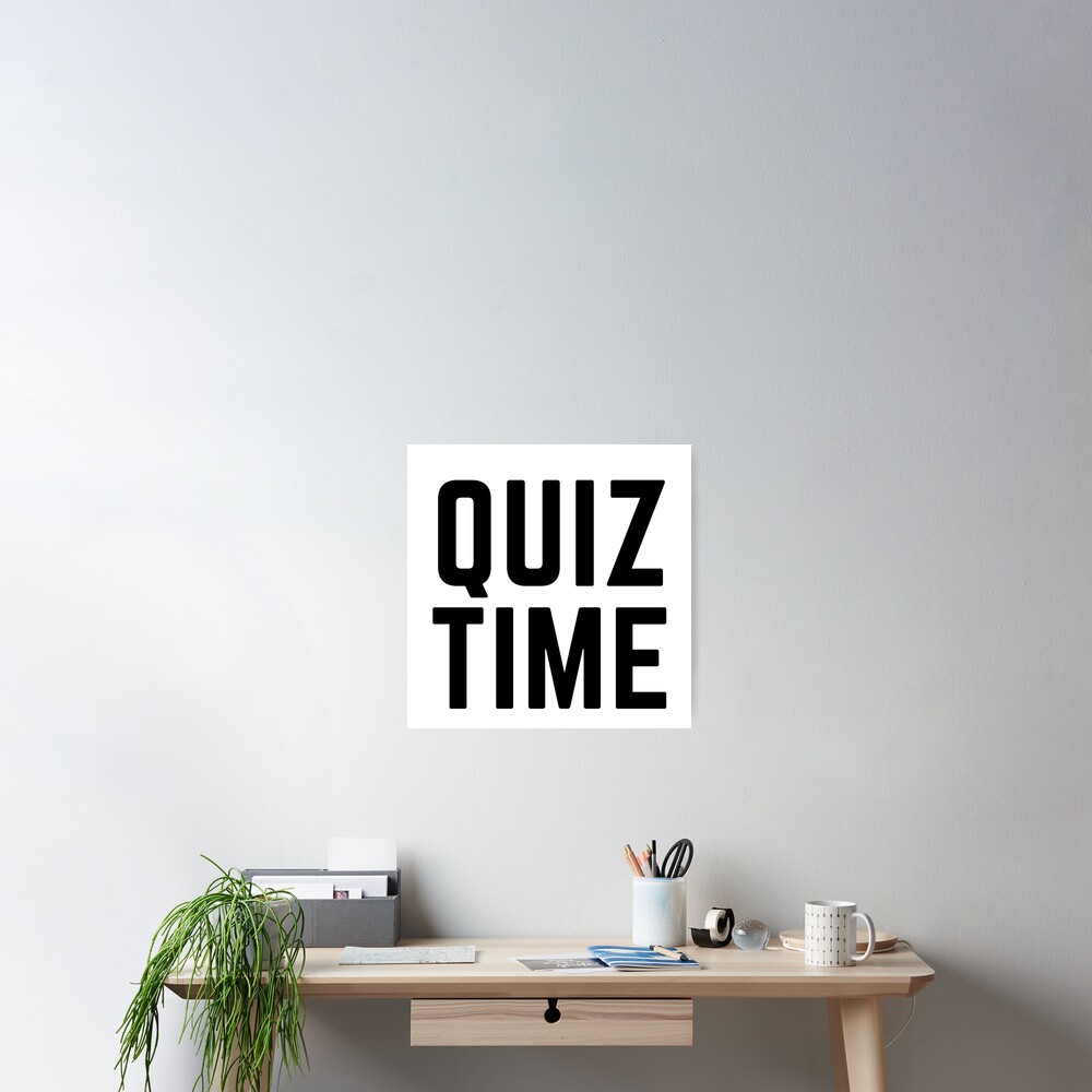 Quiz Time Sticker Quiz Time Square Isolated Sign Quiz Time Label