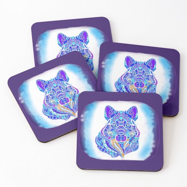 Item preview, MANDALA BLUE SPIRIT WOLF designed and sold by THE AMERICAN TEEVANGELIST.
