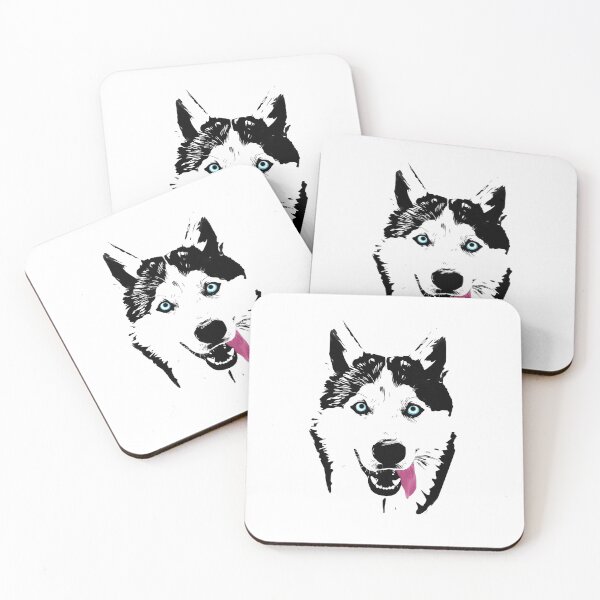 Item preview, Blue Eyed Husky - White Background designed and sold by solrevolver.