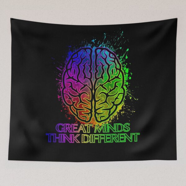 Item preview, Great Minds Think Different - Splatter - Rainbow designed and sold by jc007.