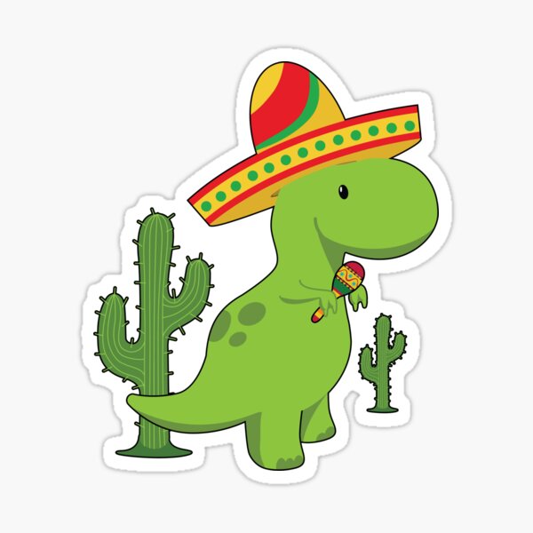 traqueteo invierno Sonrisa T Rex Dinosaur for Cinco de Mayo" Sticker for Sale by EstelleStar |  Redbubble