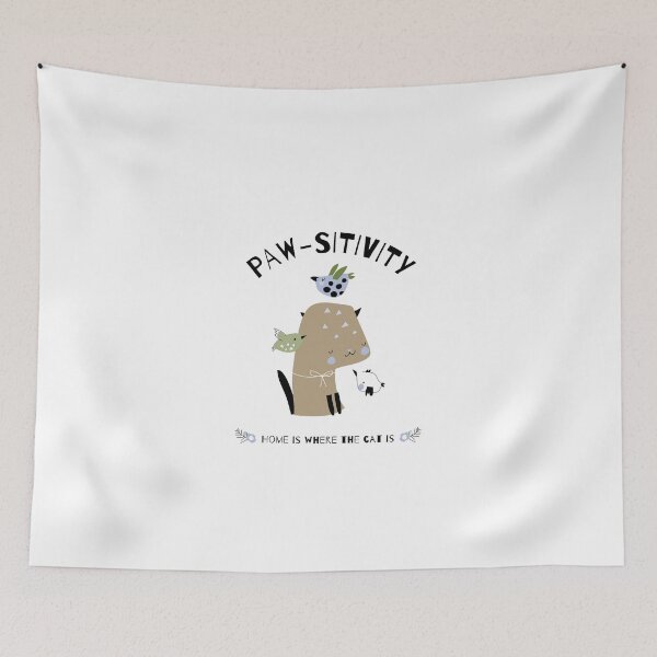 Item preview, Home is where the cat is - A pawsitivity design for a purrfect cat mom designed and sold by Marguerite Faure.