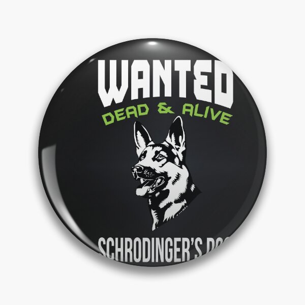 Aperçu de l'œuvre Recherché chien Schrödinger mort et vivant créée et vendue par DesignsPlanet22.
