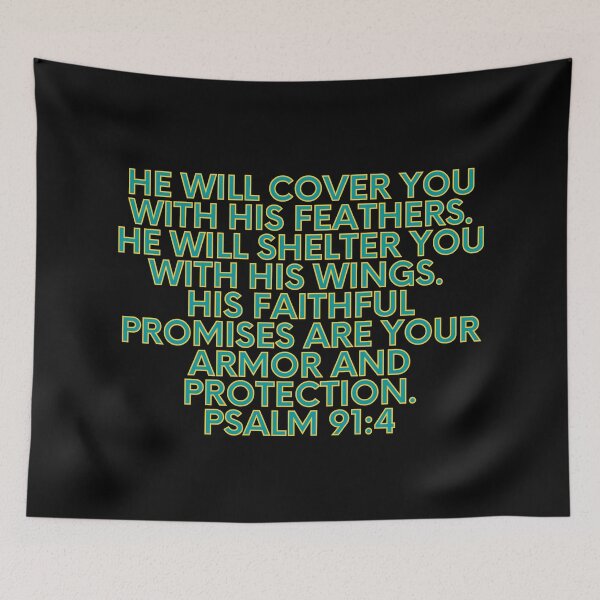 Item preview, Bible Verse Psalm 91:4 designed and sold by Prayingwarrior.