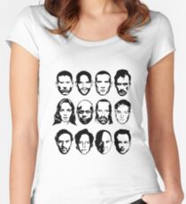 Prison Break- Michael, Sucre, Lincoln, T-bag, Sara, C-note, Abruzzi, Tweener, Haywire, Mahone, Bellick & Kellerman Women's Fitted Scoop T-Shirt