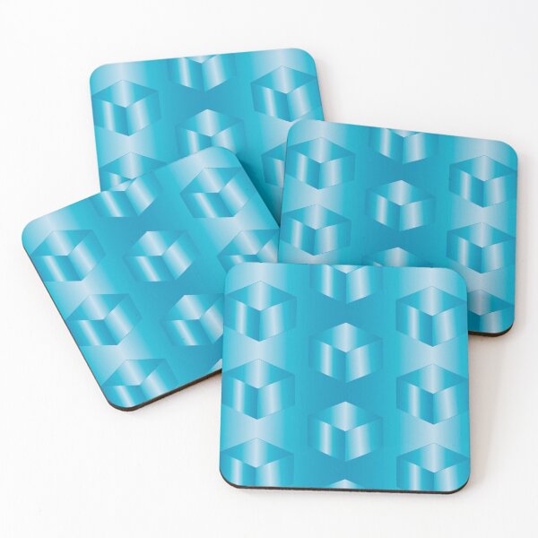 Item preview, Blue cubes designed and sold by Yamy Morrell Art and Design.
