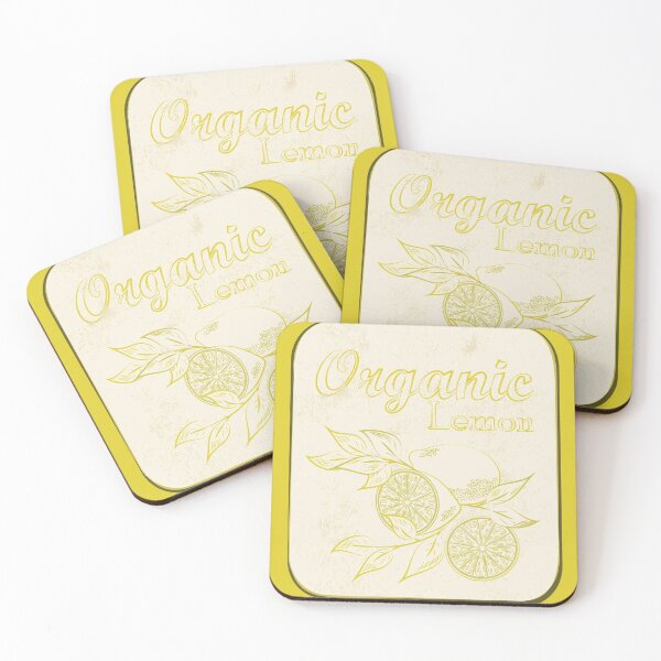 Item preview, Organic Lemon Retro badge designed and sold by PosterpartyCo.