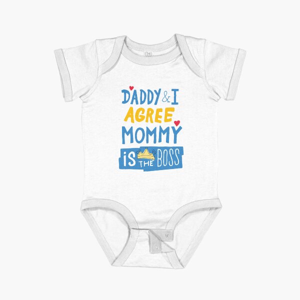 Item preview, Daddy & I Agree Mommy is The Boss, Mom Boss Shirt, Funny Mom Shirt, , Wife Mom Boss , Happy Mother Day, Fathers Day Gifts, , Baby Shower Gift, Funny Bodysuit designed and sold by delkh07.