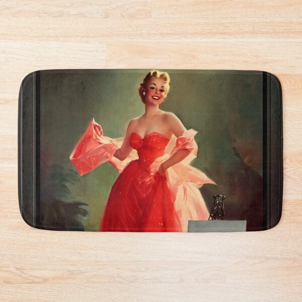 Item preview, Runway Model In A Pink Dress by Gil Elvgren Pin-up Girl Vintage Artwork designed and sold by Xzendor7 Digital Art Creations.