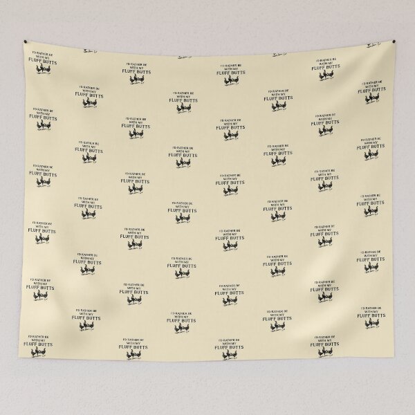 Item preview, I'd Rather Be with my Fluff Butts -funny chicken design on cream designed and sold by katiekendall.