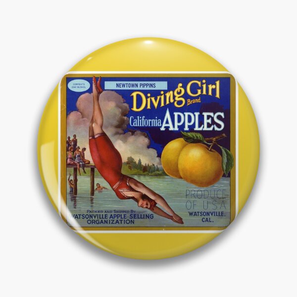 Item preview, Diving Girl Brand California Apples designed and sold by Wyman Brent.